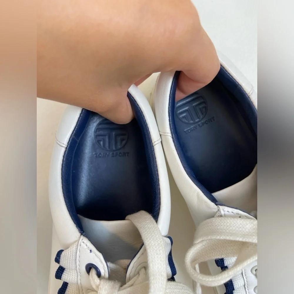 Tory Burch Sport White Ruffle Sneakers Size 6.5